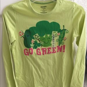 Old Navy Green graphic long sleeve T-shirt